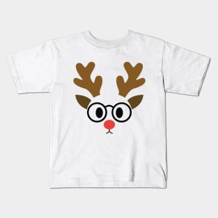 Rudolph Face Kids T-Shirt
